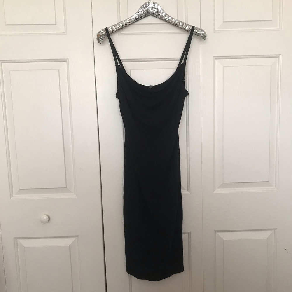 The Limited Black Cowl Neck Midi Dress L